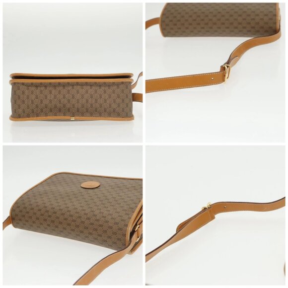 GUCCI Micro GG Supreme Shoulder Bag PVC Beige Gold 001 104 0915 Auth th5490 - Picture 15 of 16